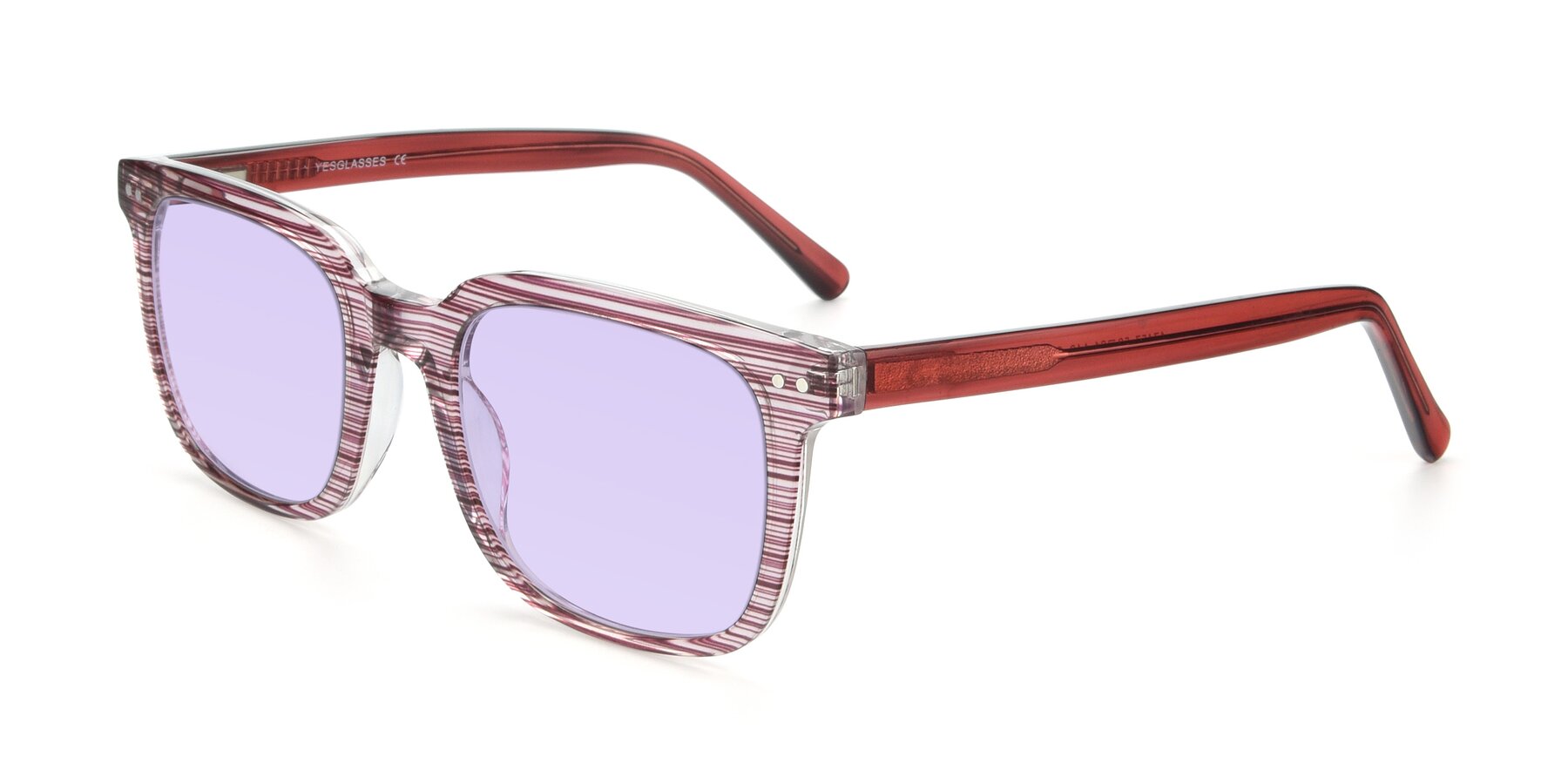 Angle of 17457 in Stripe Purple with Light Purple Tinted Lenses