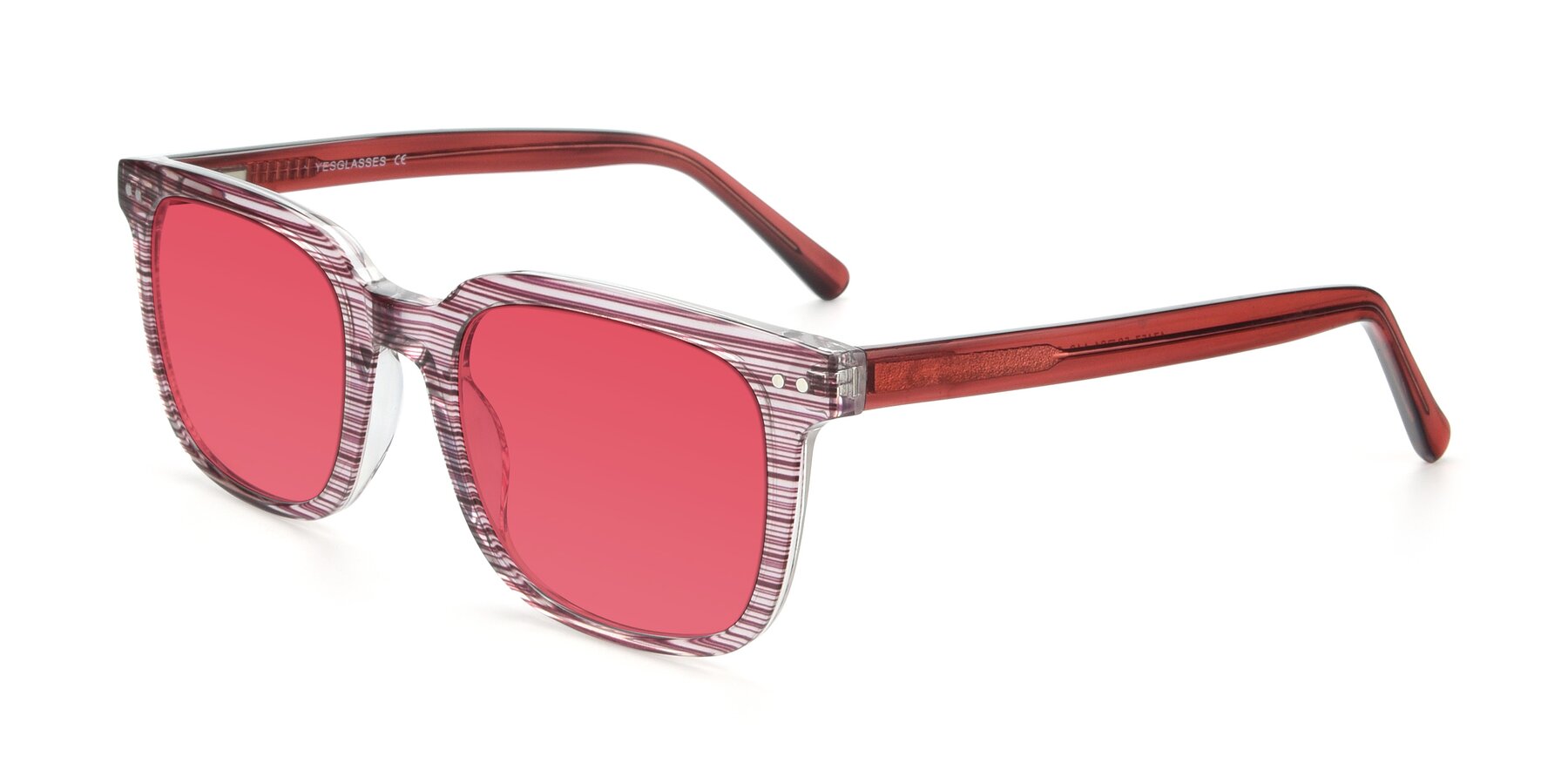 Angle of 17457 in Stripe Purple with Red Tinted Lenses