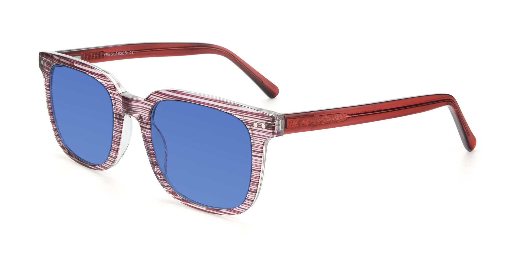 Angle of 17457 in Stripe Purple with Blue Tinted Lenses