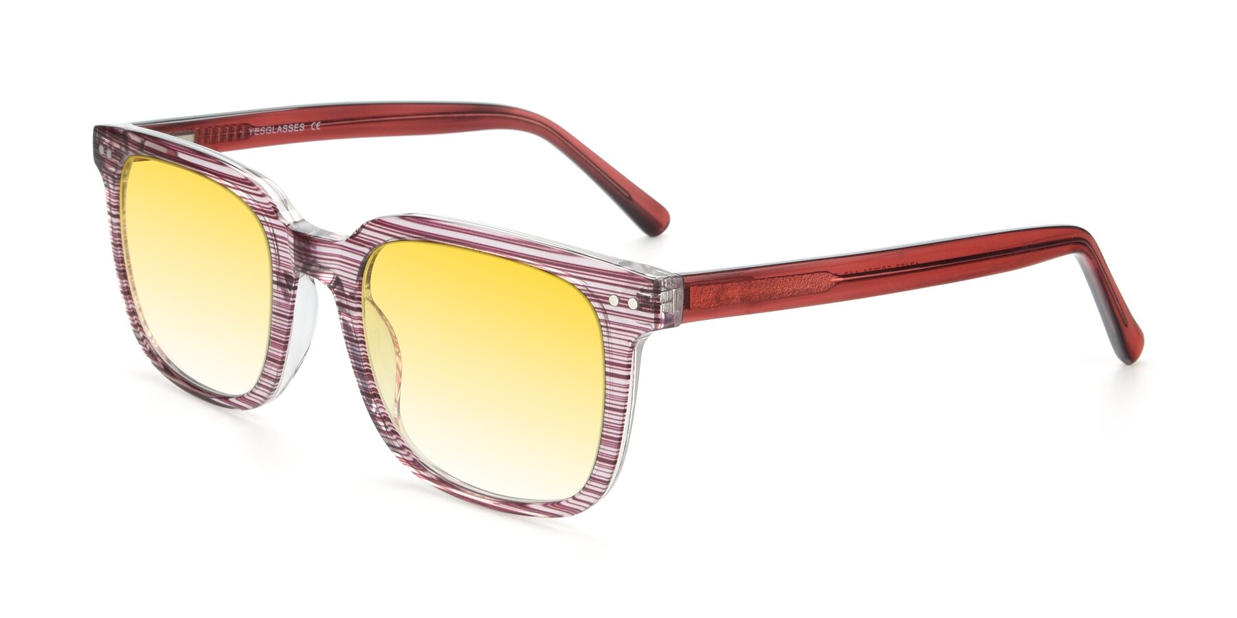 Angle of 17457 in Stripe Purple with Yellow Gradient Lenses