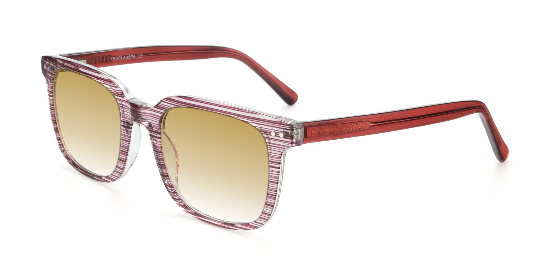 Angle of 17457 in Stripe Purple with Champagne Gradient Lenses