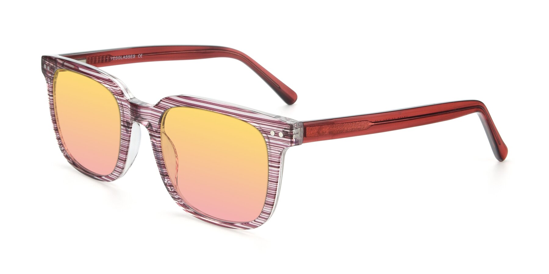 Angle of 17457 in Stripe Purple with Yellow / Pink Gradient Lenses