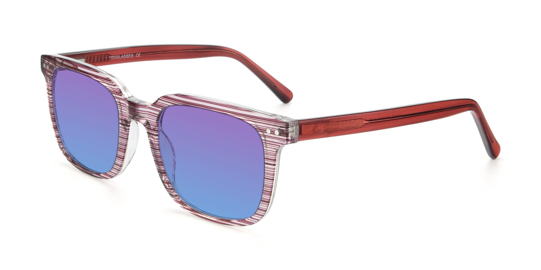 Angle of 17457 in Stripe Purple with Purple / Blue Gradient Lenses