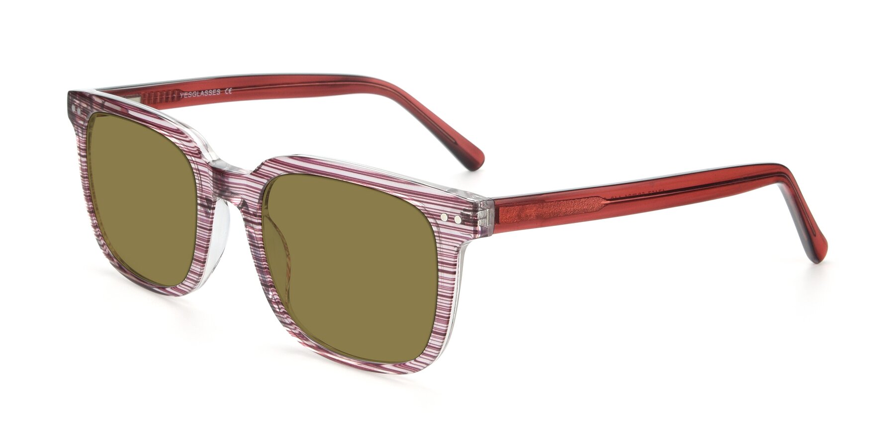 Angle of 17457 in Stripe Purple with Brown Polarized Lenses