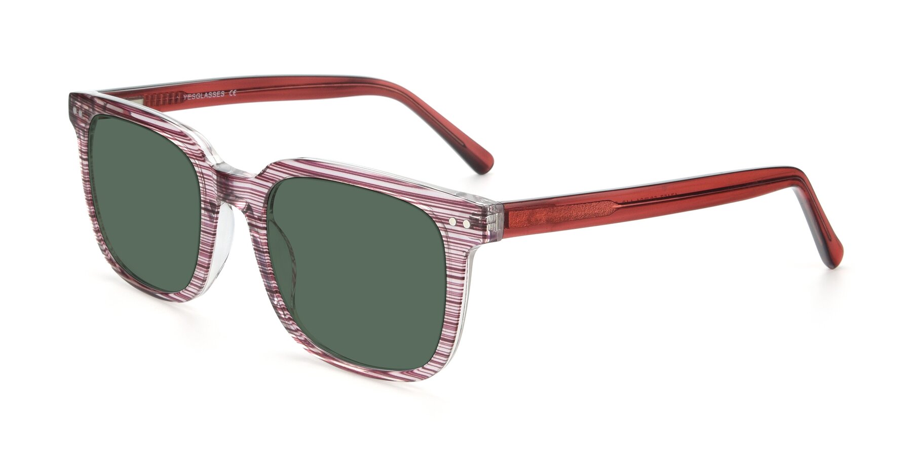 Angle of 17457 in Stripe Purple with Green Polarized Lenses