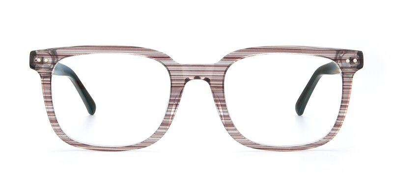 17457 - Stripe Brown Eyeglasses