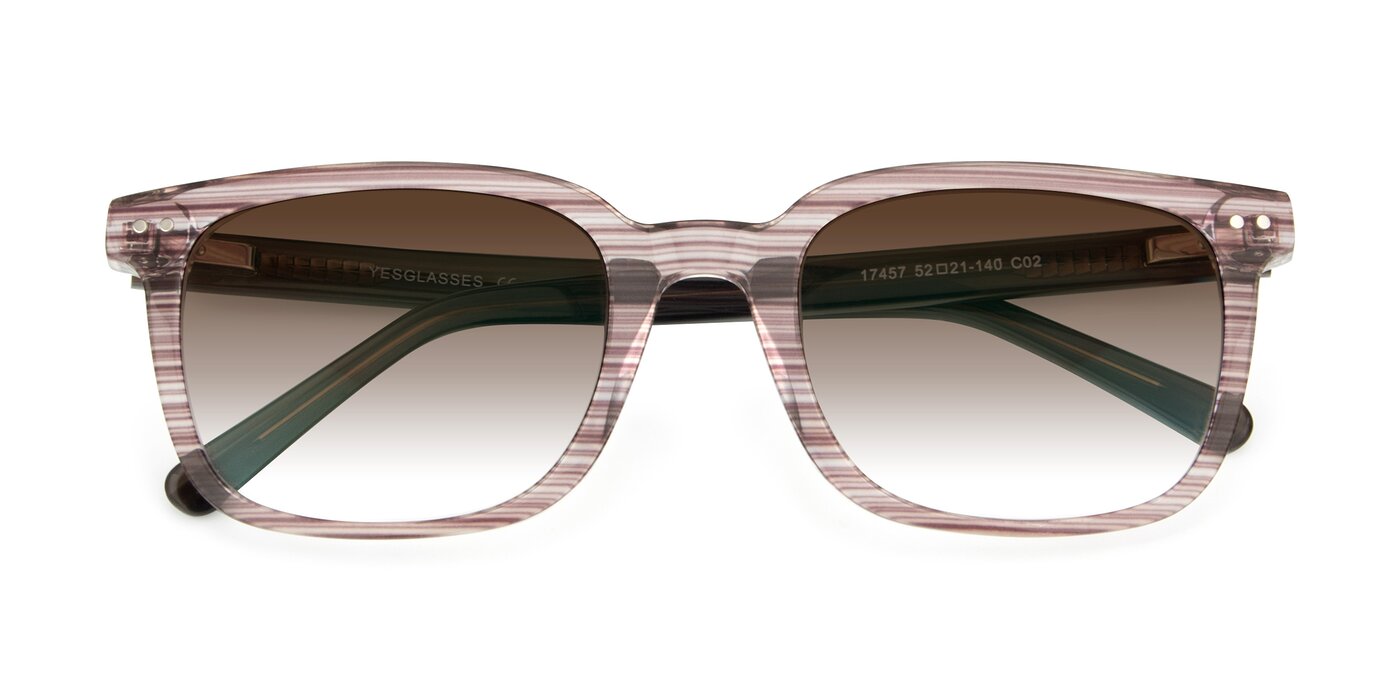 17457 - Stripe Brown Gradient Sunglasses