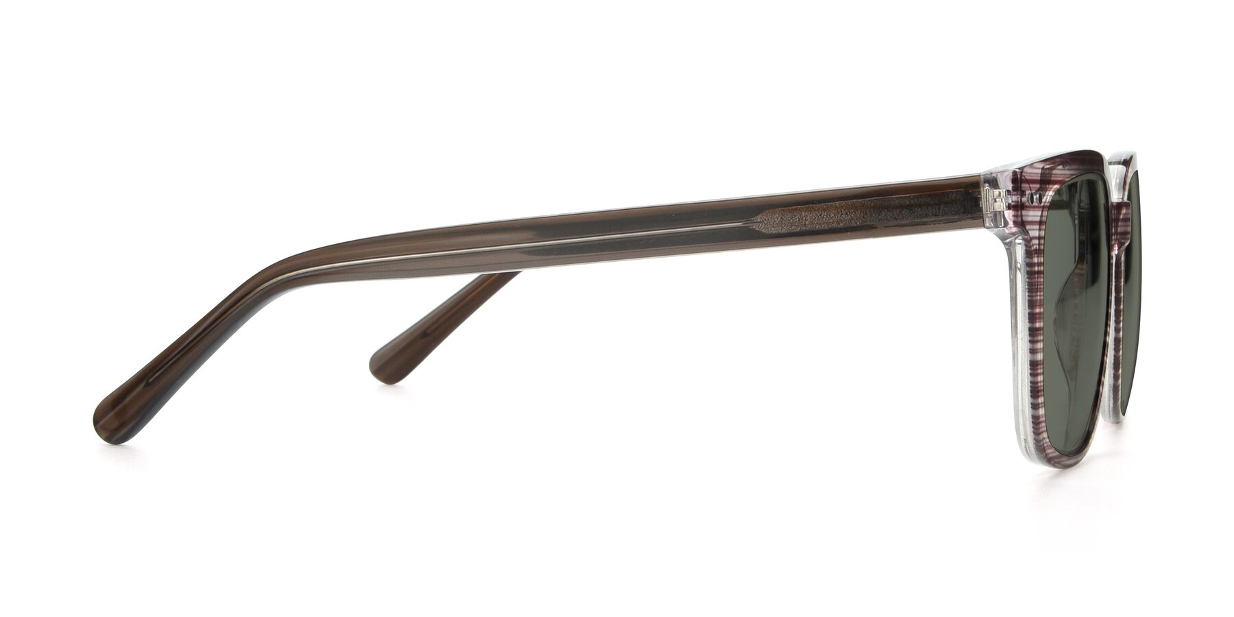 Side of 17457 in Stripe Brown with Gray Polarized Lenses