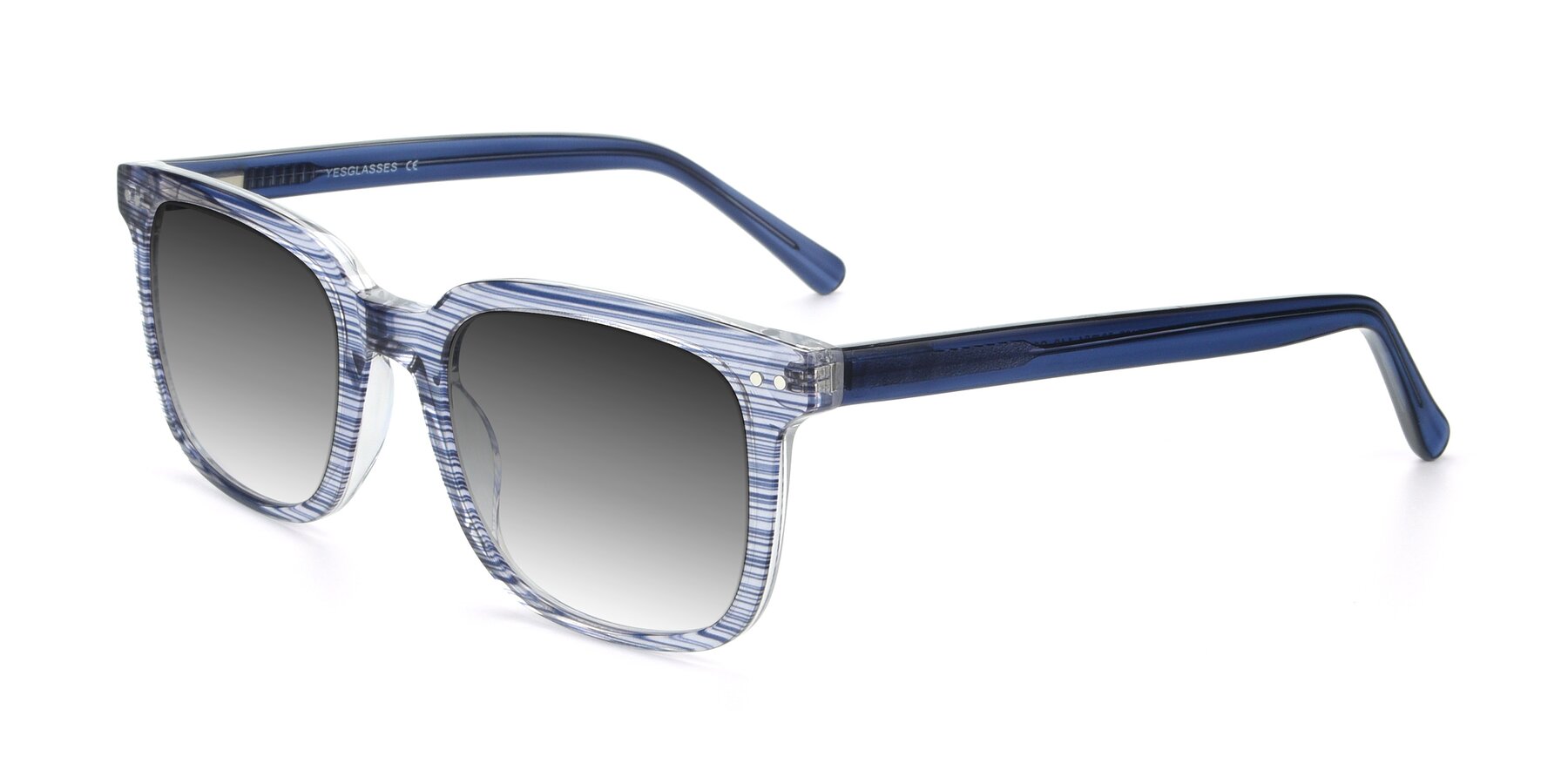 Angle of 17457 in Stripe Blue with Gray Gradient Lenses