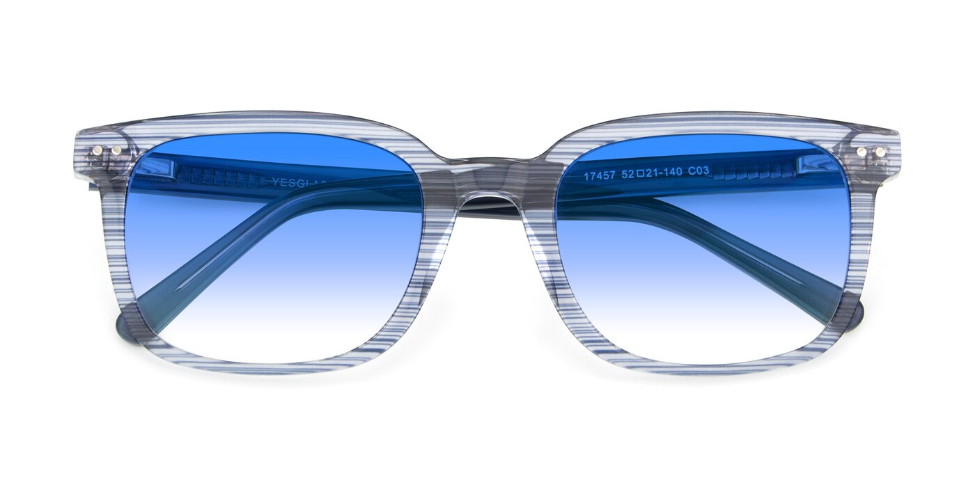 17457 - Stripe Blue Gradient Sunglasses