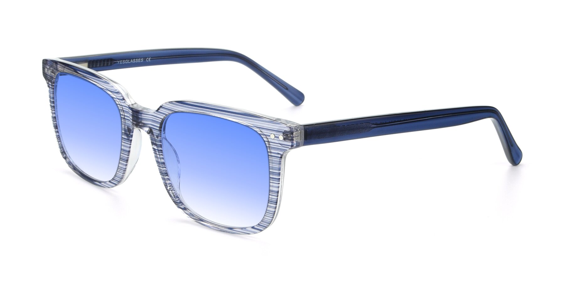 Angle of 17457 in Stripe Blue with Blue Gradient Lenses