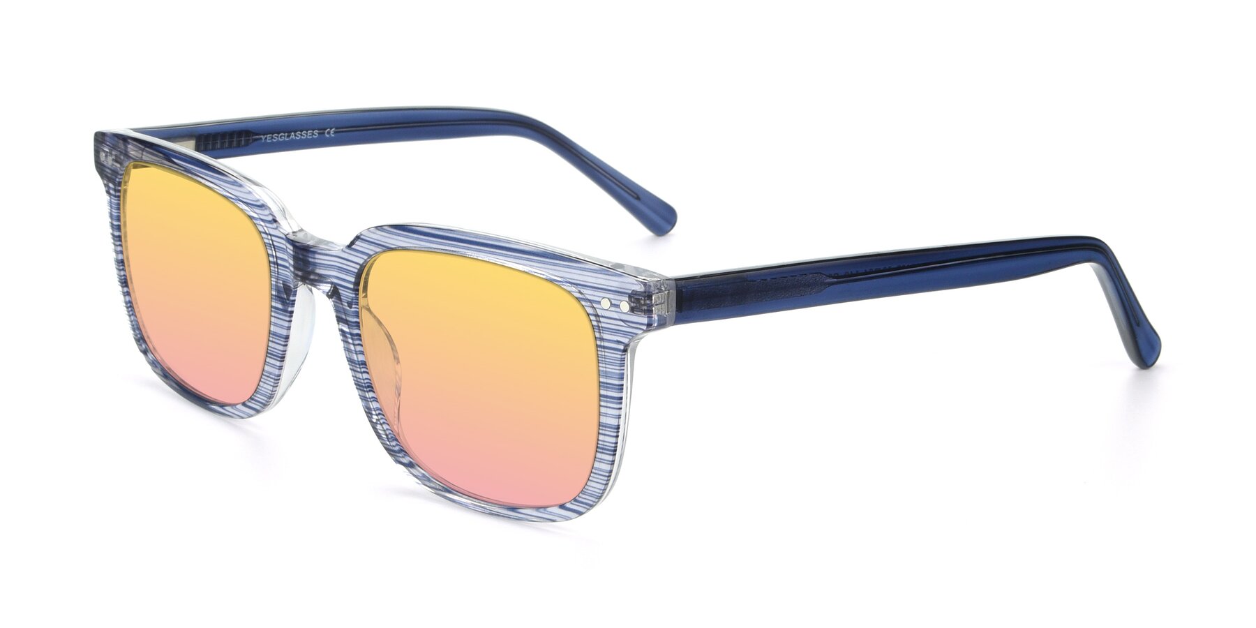 Angle of 17457 in Stripe Blue with Yellow / Pink Gradient Lenses