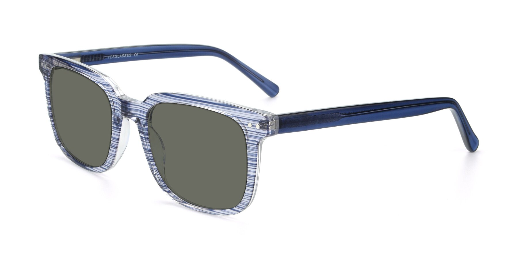 Angle of 17457 in Stripe Blue with Gray Polarized Lenses