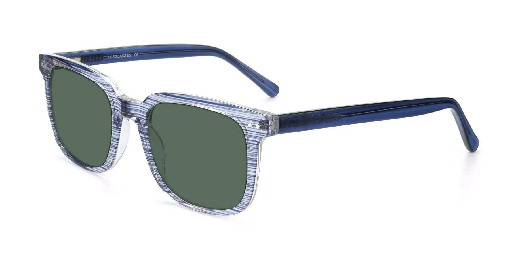 Angle of 17457 in Stripe Blue with Green Polarized Lenses