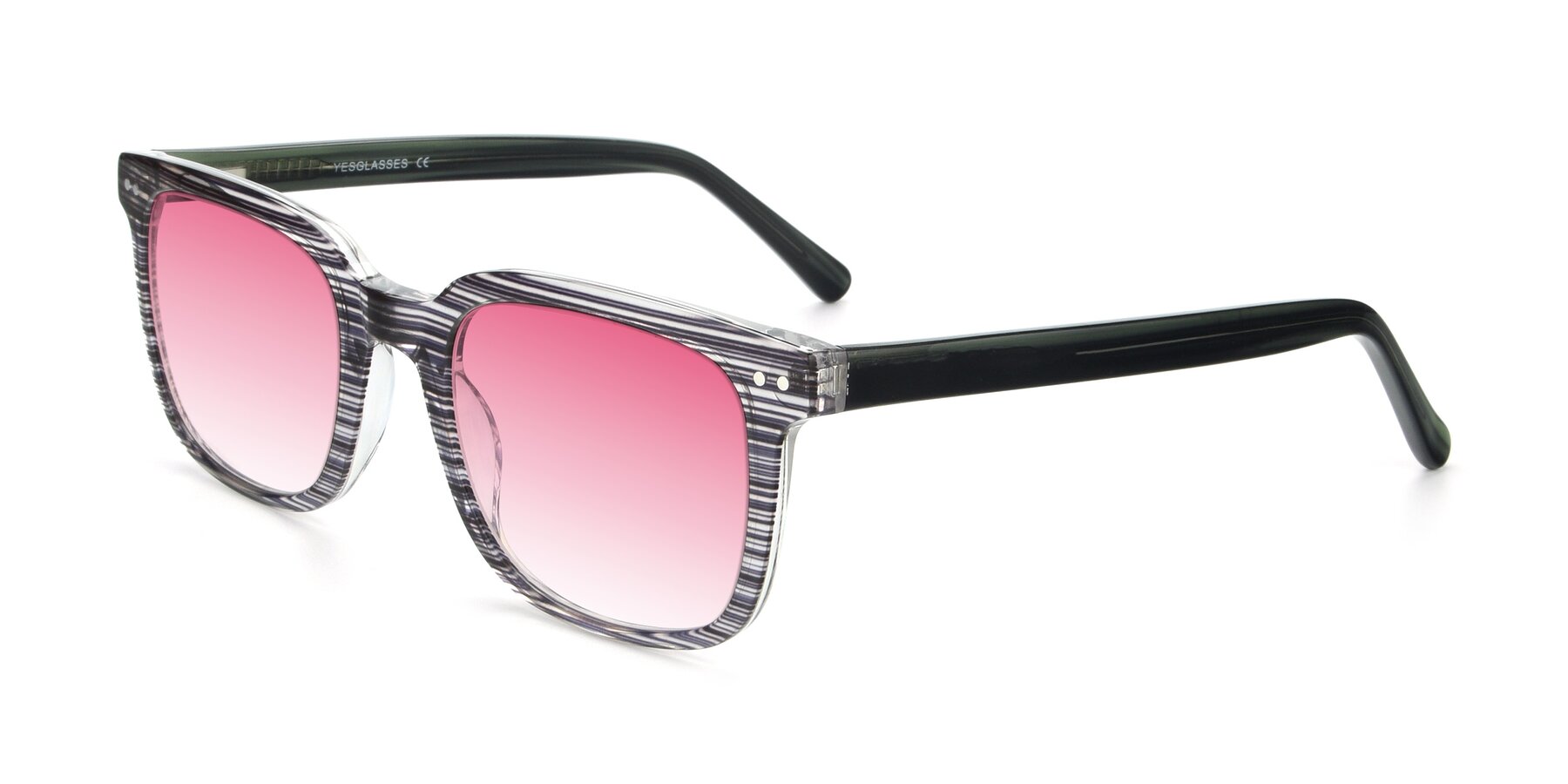 Angle of 17457 in Stripe Coffee with Pink Gradient Lenses