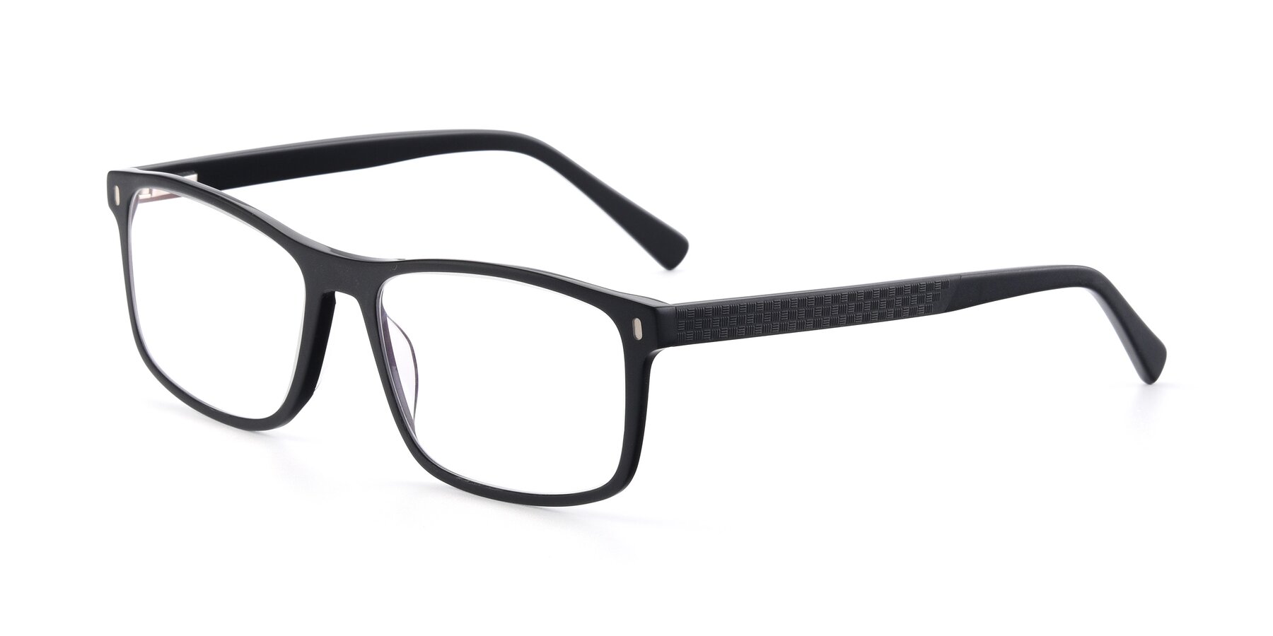 Angle of 17474 in Black with Clear Blue Light Blocking Lenses
