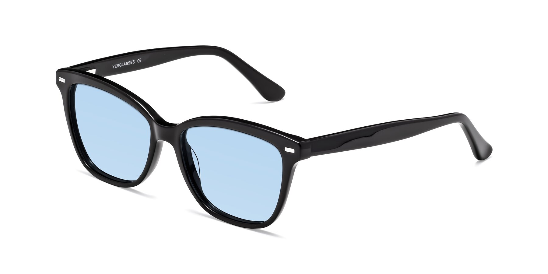 Angle of 17485 in Black with Light Blue Tinted Lenses