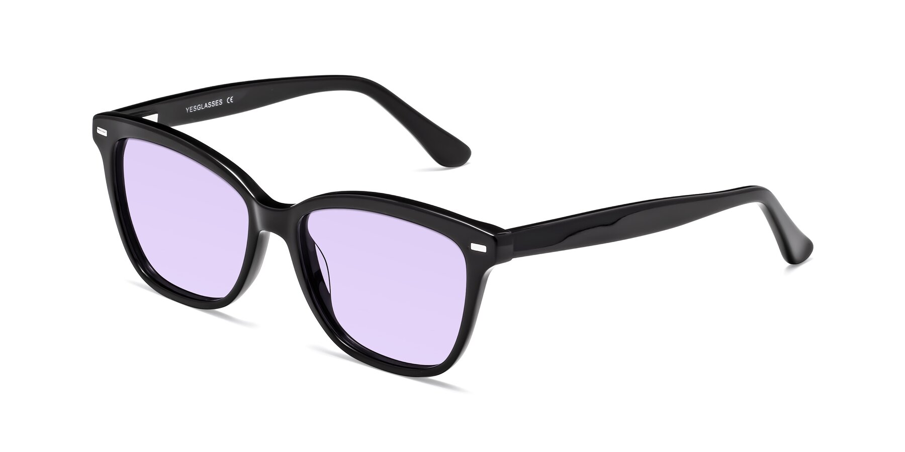 Angle of 17485 in Black with Light Purple Tinted Lenses