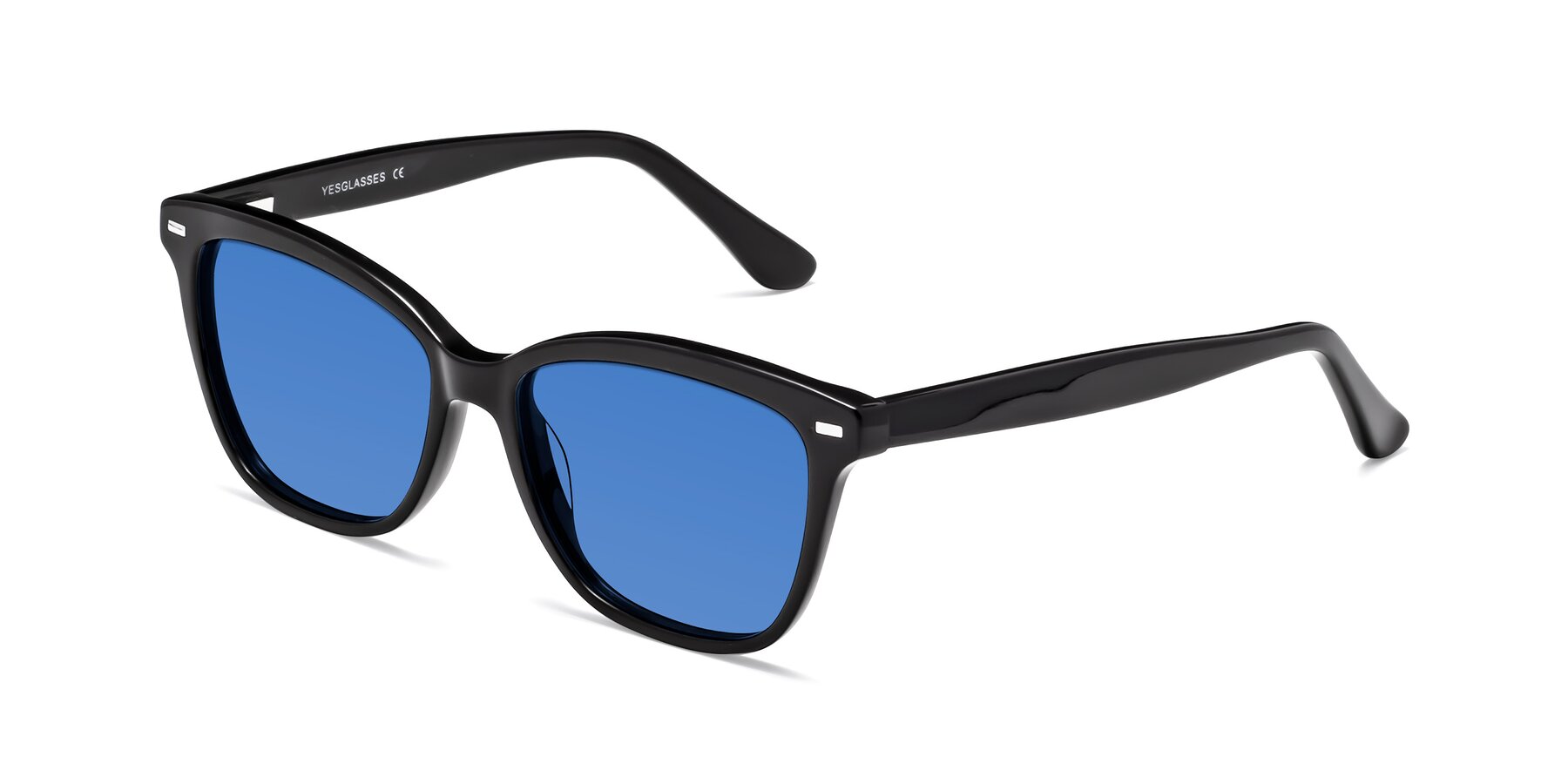 Angle of 17485 in Black with Blue Tinted Lenses