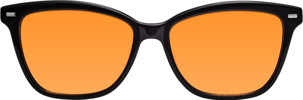 Black Retro Vintage Acetate Cat Eye Tinted Sunglasses With Orange Sunwear Lenses 17485