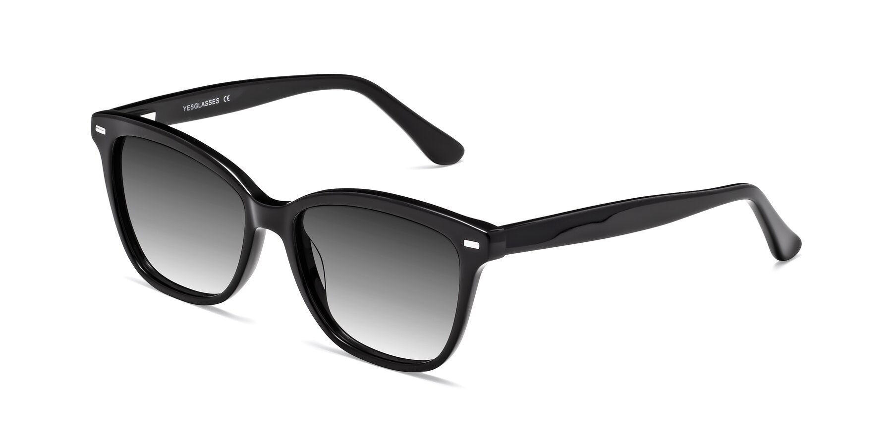 Angle of 17485 in Black with Gray Gradient Lenses