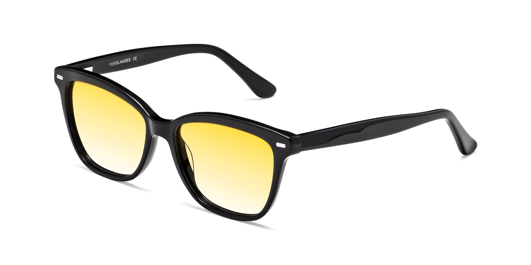 Angle of 17485 in Black with Yellow Gradient Lenses