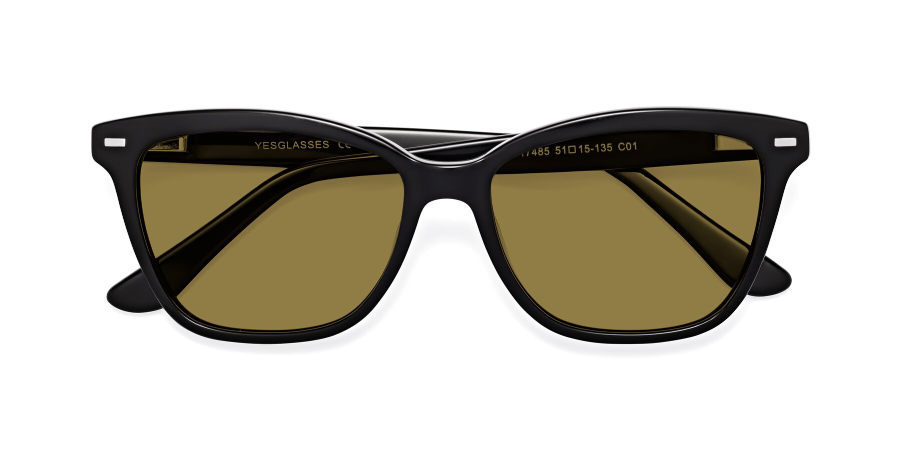 Folded Front of 17485 in Black with Brown Polarized Lenses