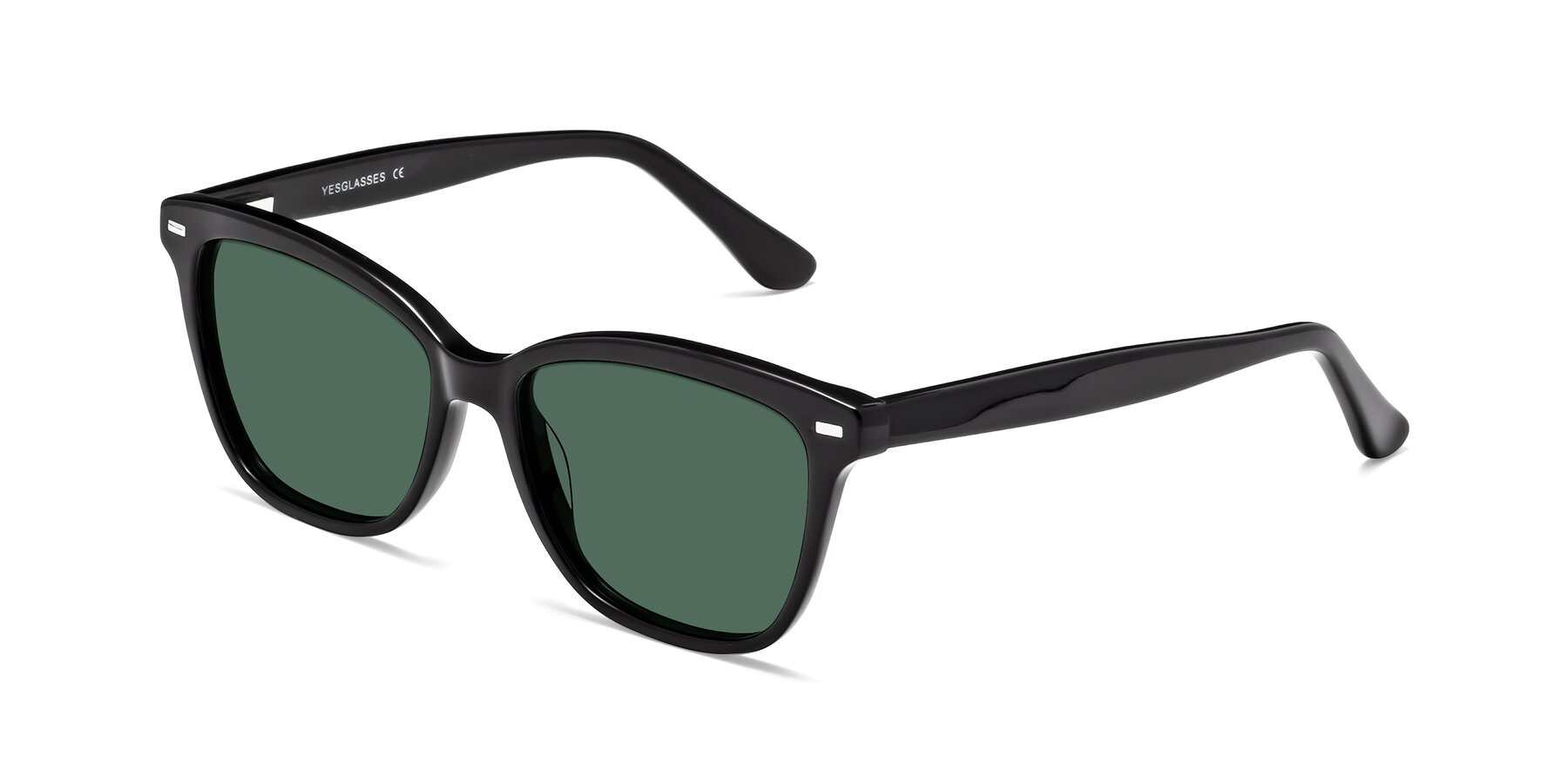 Angle of 17485 in Black with Green Polarized Lenses
