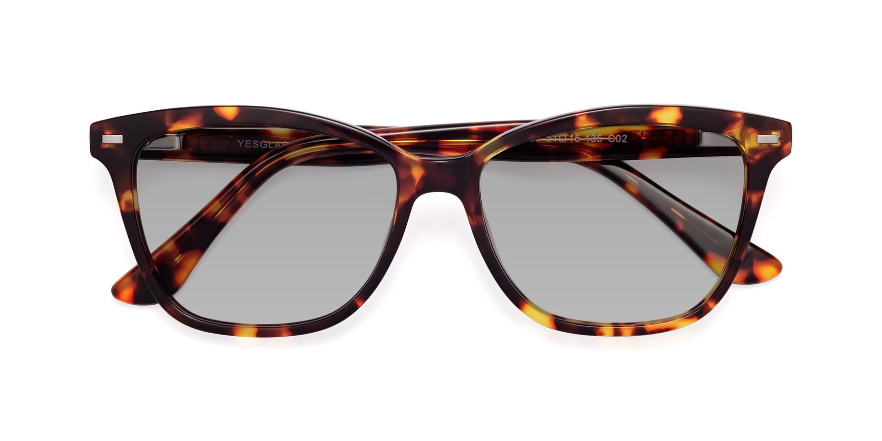 Folded Front of 17485 in Tortoise with Light Gray Tinted Lenses