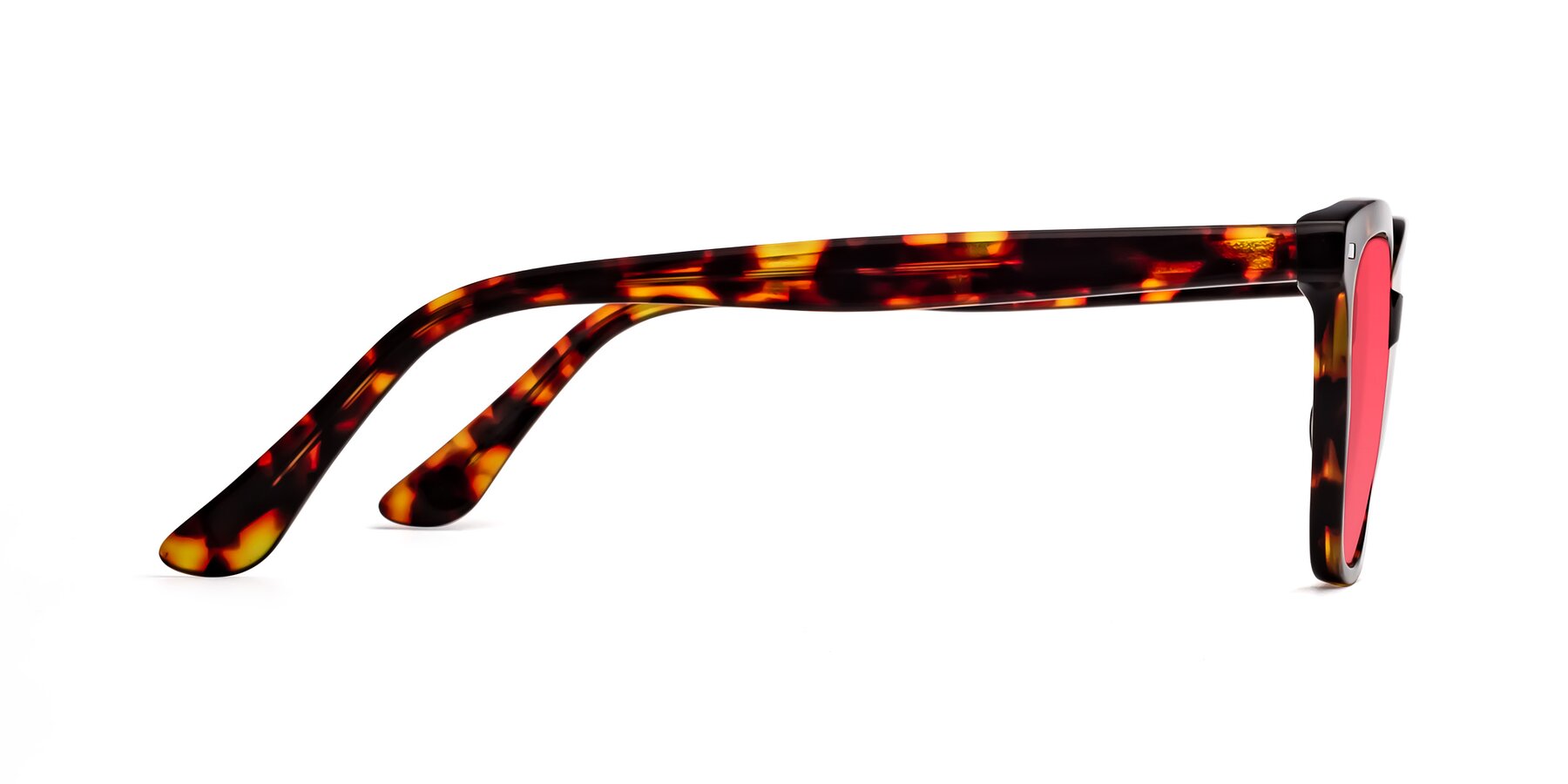 Side of 17485 in Tortoise with Red Tinted Lenses