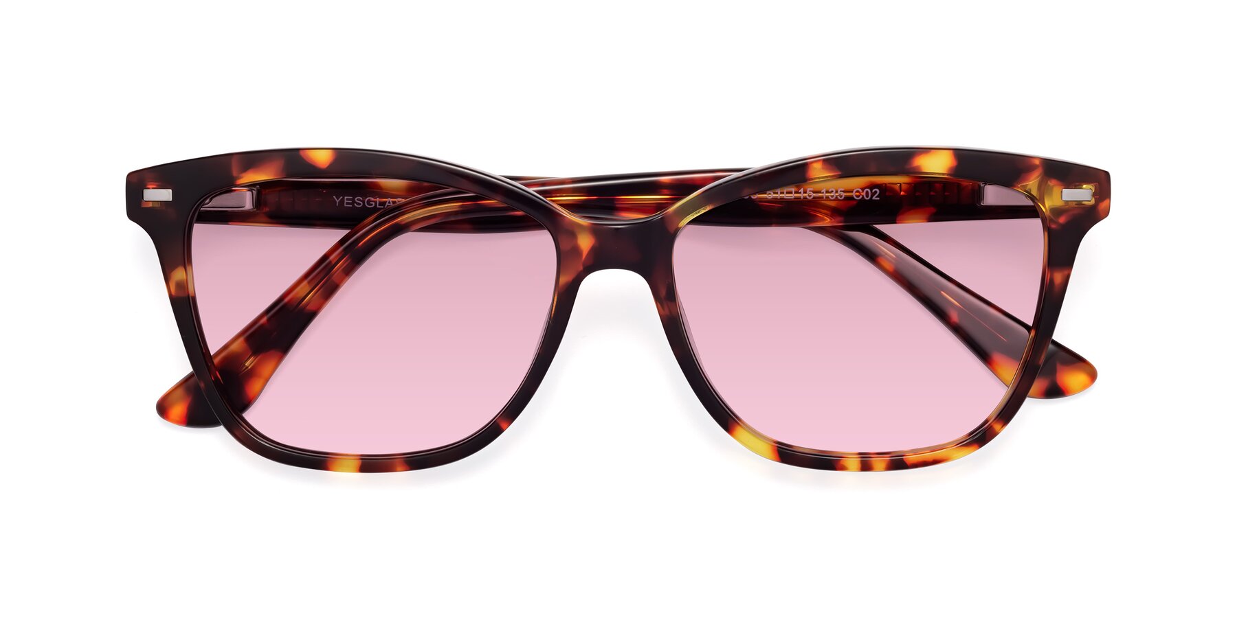 Folded Front of 17485 in Tortoise with Light Wine Tinted Lenses