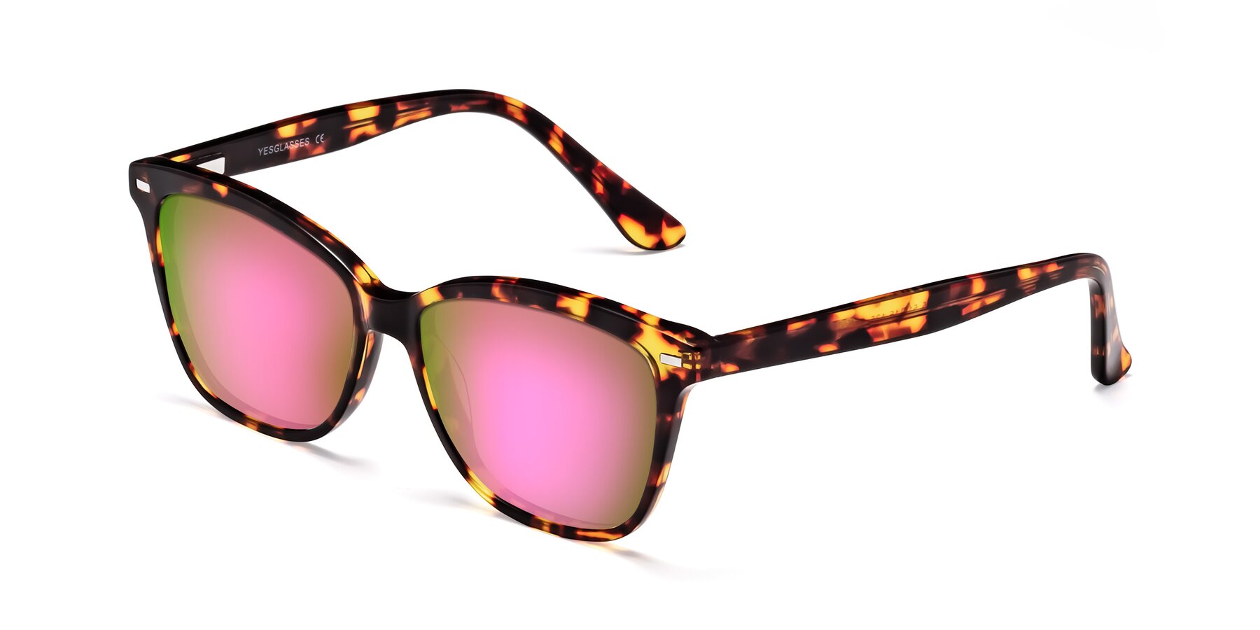 Angle of 17485 in Tortoise with Pink Mirrored Lenses