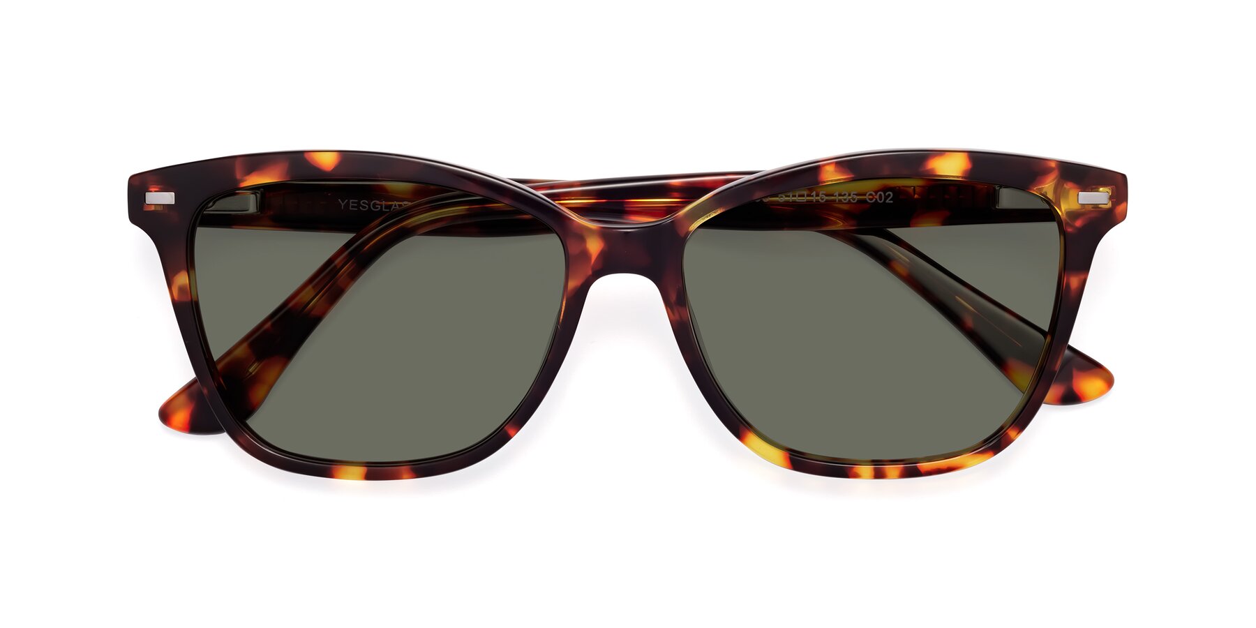 Folded Front of 17485 in Tortoise with Gray Polarized Lenses
