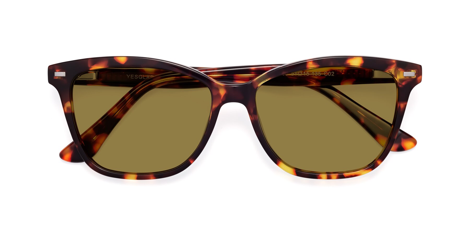 Folded Front of 17485 in Tortoise with Brown Polarized Lenses