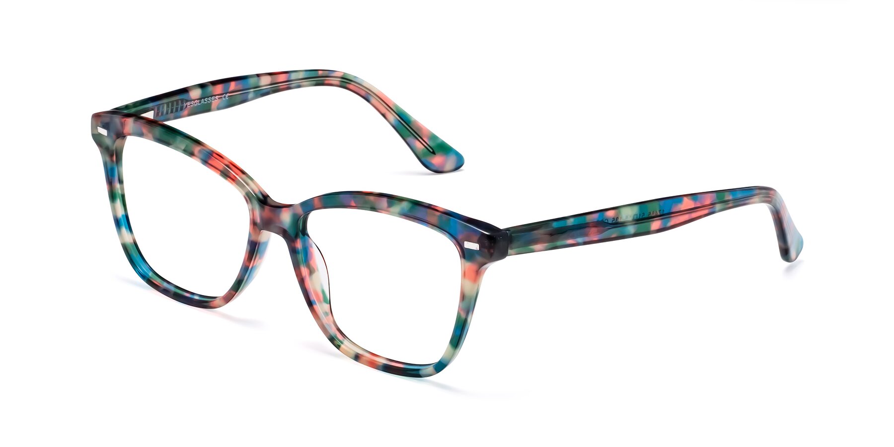 Angle of 17485 in Floral Tortoise with Clear Blue Light Blocking Lenses