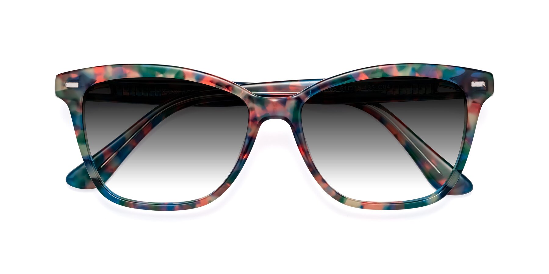Folded Front of 17485 in Floral Tortoise with Gray Gradient Lenses