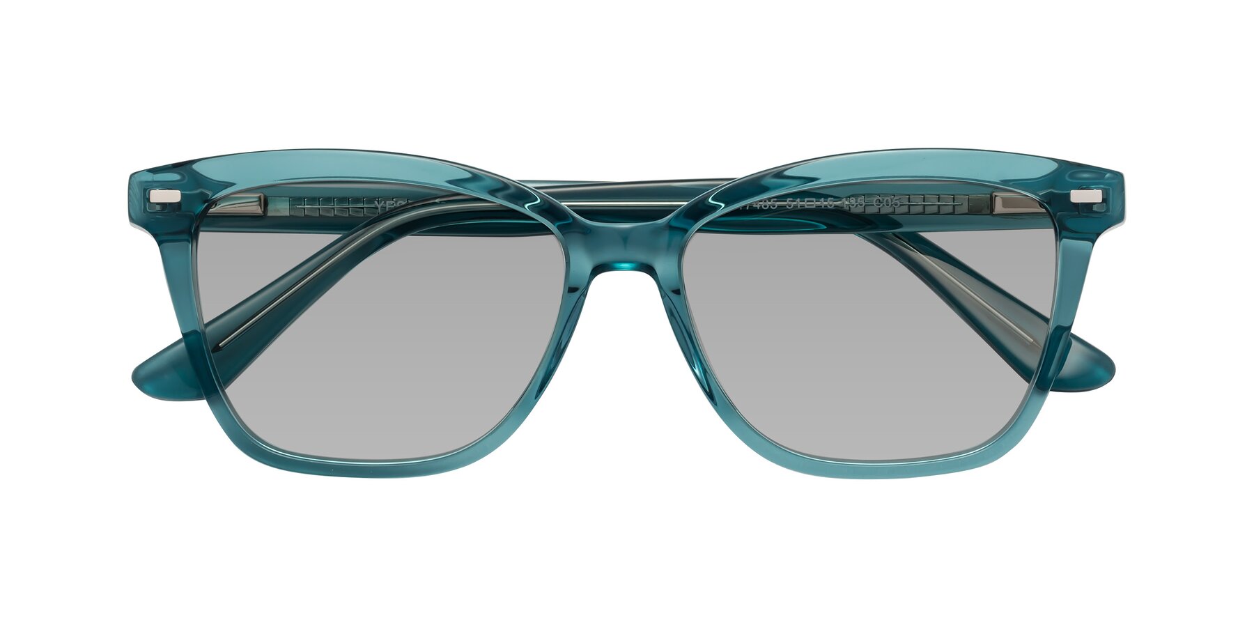 Folded Front of 17485 in Teal with Light Gray Tinted Lenses