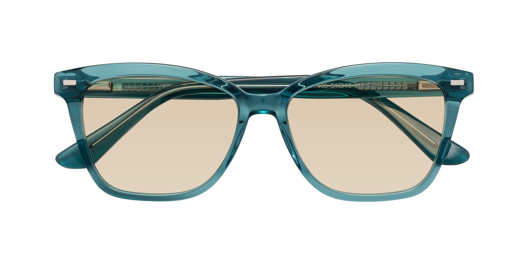 Folded Front of 17485 in Teal with Light Brown Tinted Lenses