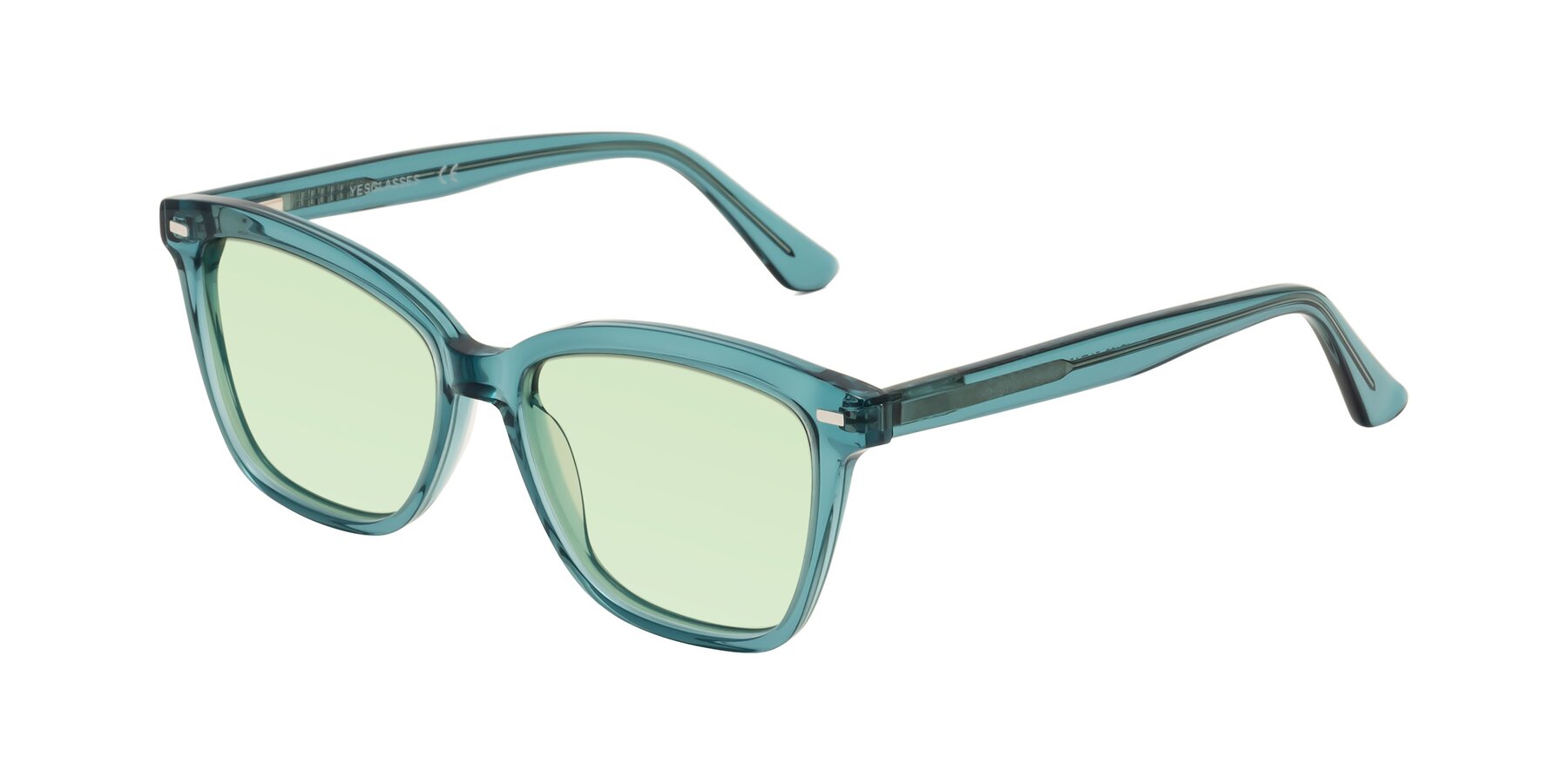 Angle of 17485 in Teal with Light Green Tinted Lenses