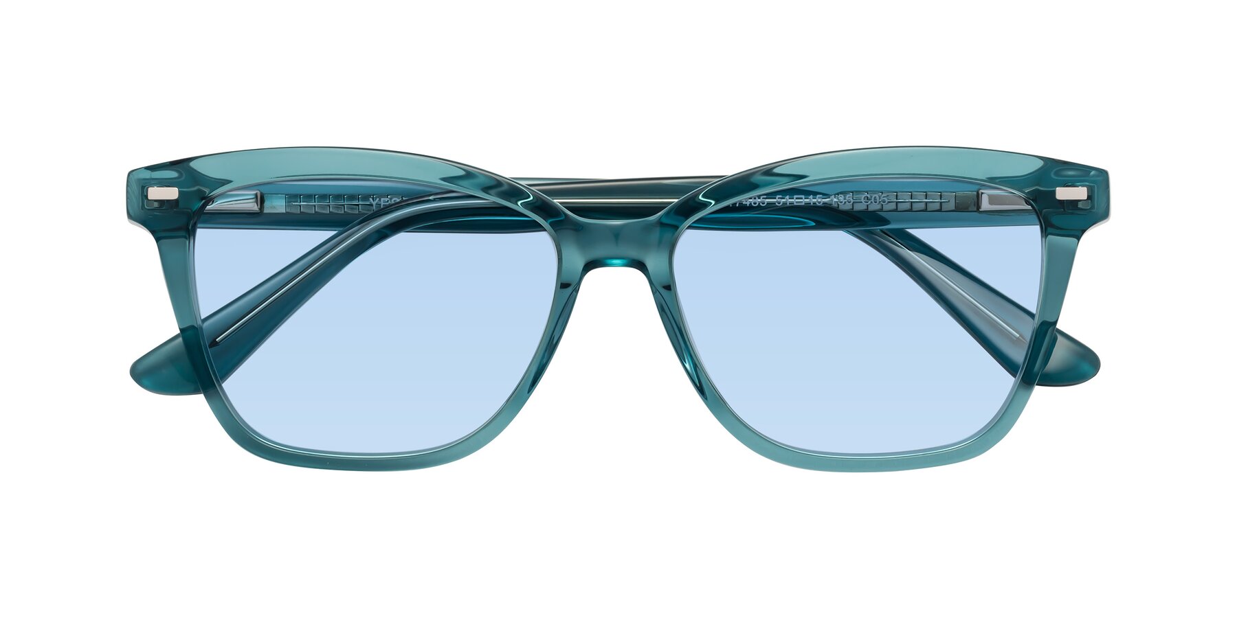 Folded Front of 17485 in Teal with Light Blue Tinted Lenses