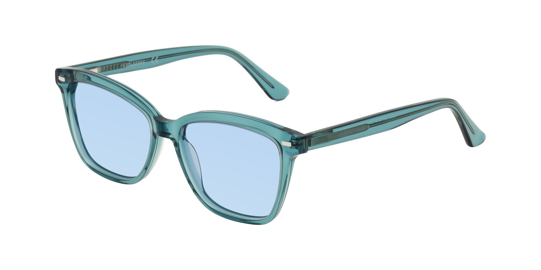 Angle of 17485 in Teal with Light Blue Tinted Lenses