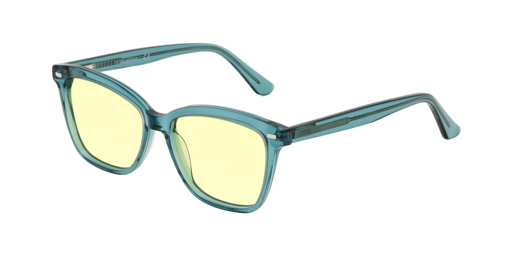 Angle of 17485 in Teal with Light Yellow Tinted Lenses