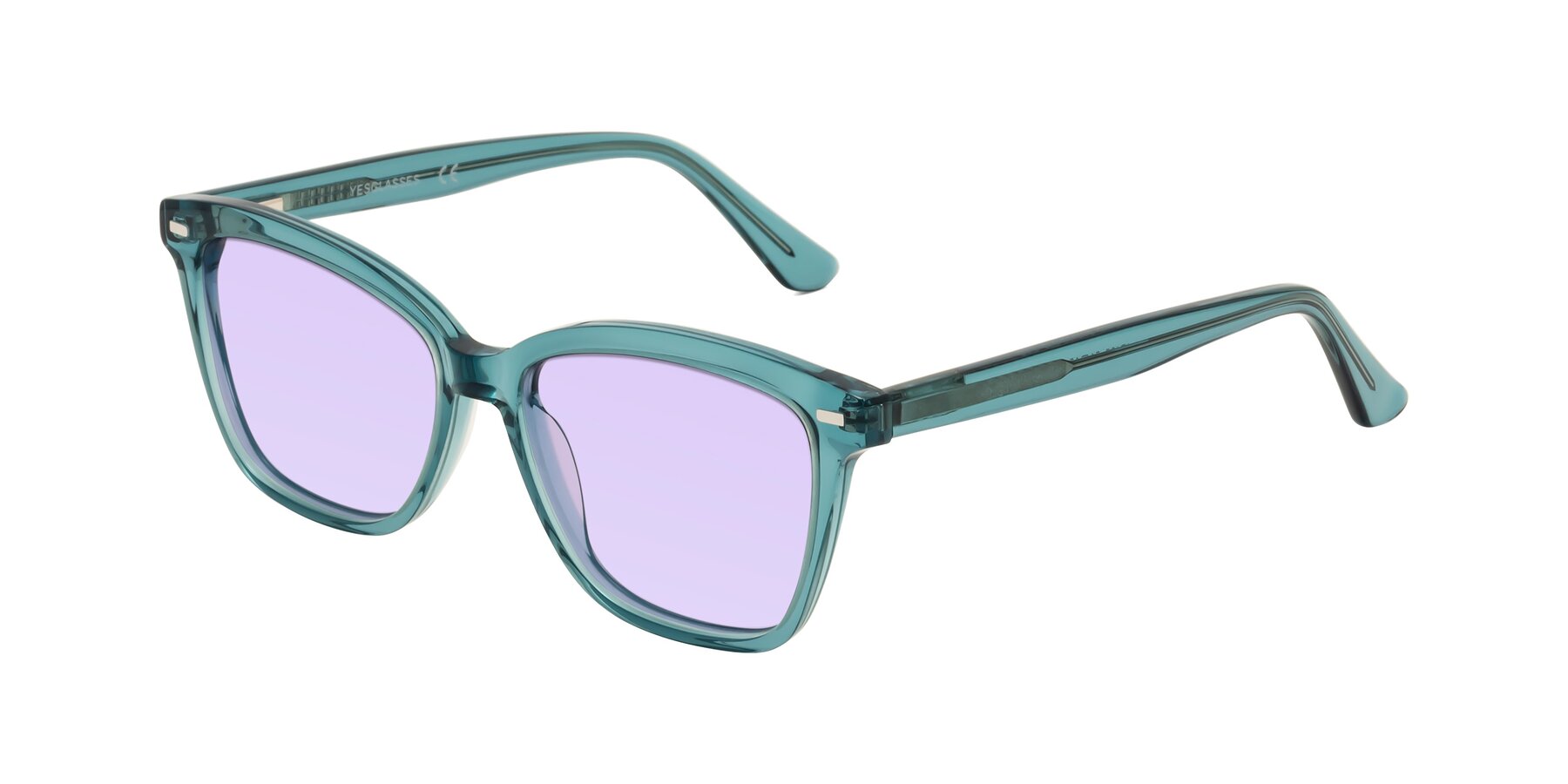 Angle of 17485 in Teal with Light Purple Tinted Lenses