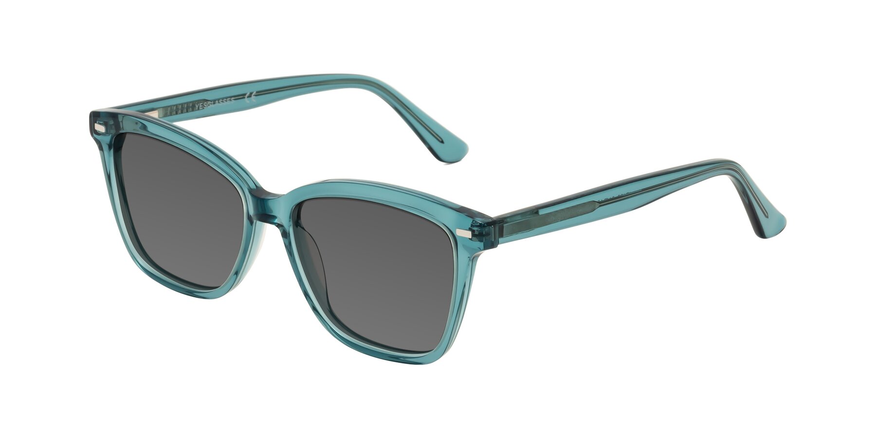 Angle of 17485 in Teal with Medium Gray Tinted Lenses