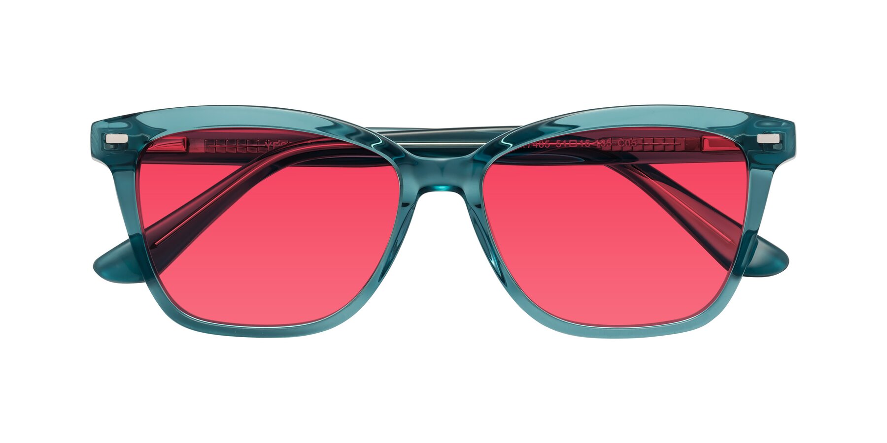 Folded Front of 17485 in Teal with Red Tinted Lenses