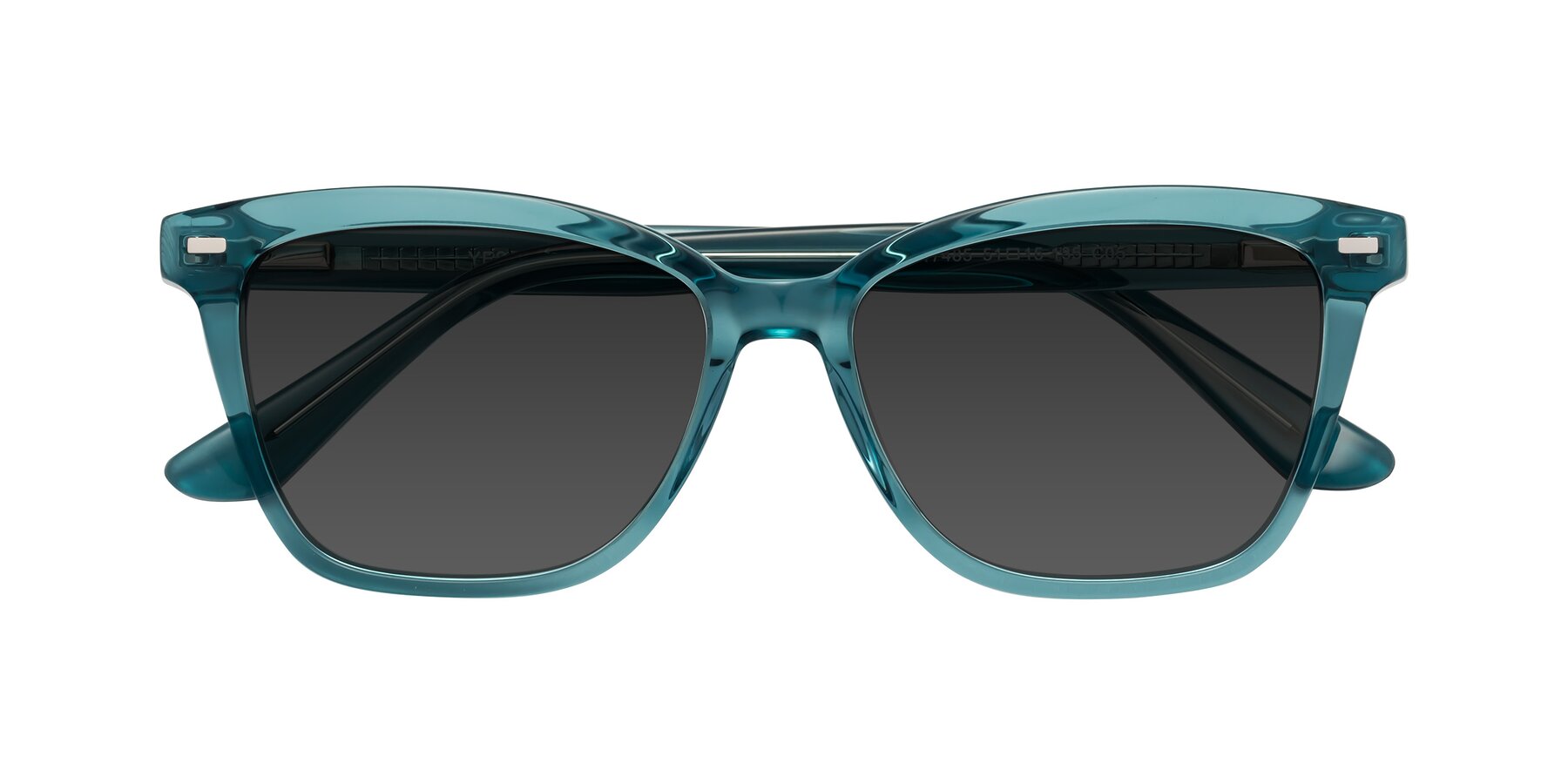 Folded Front of 17485 in Teal with Gray Tinted Lenses