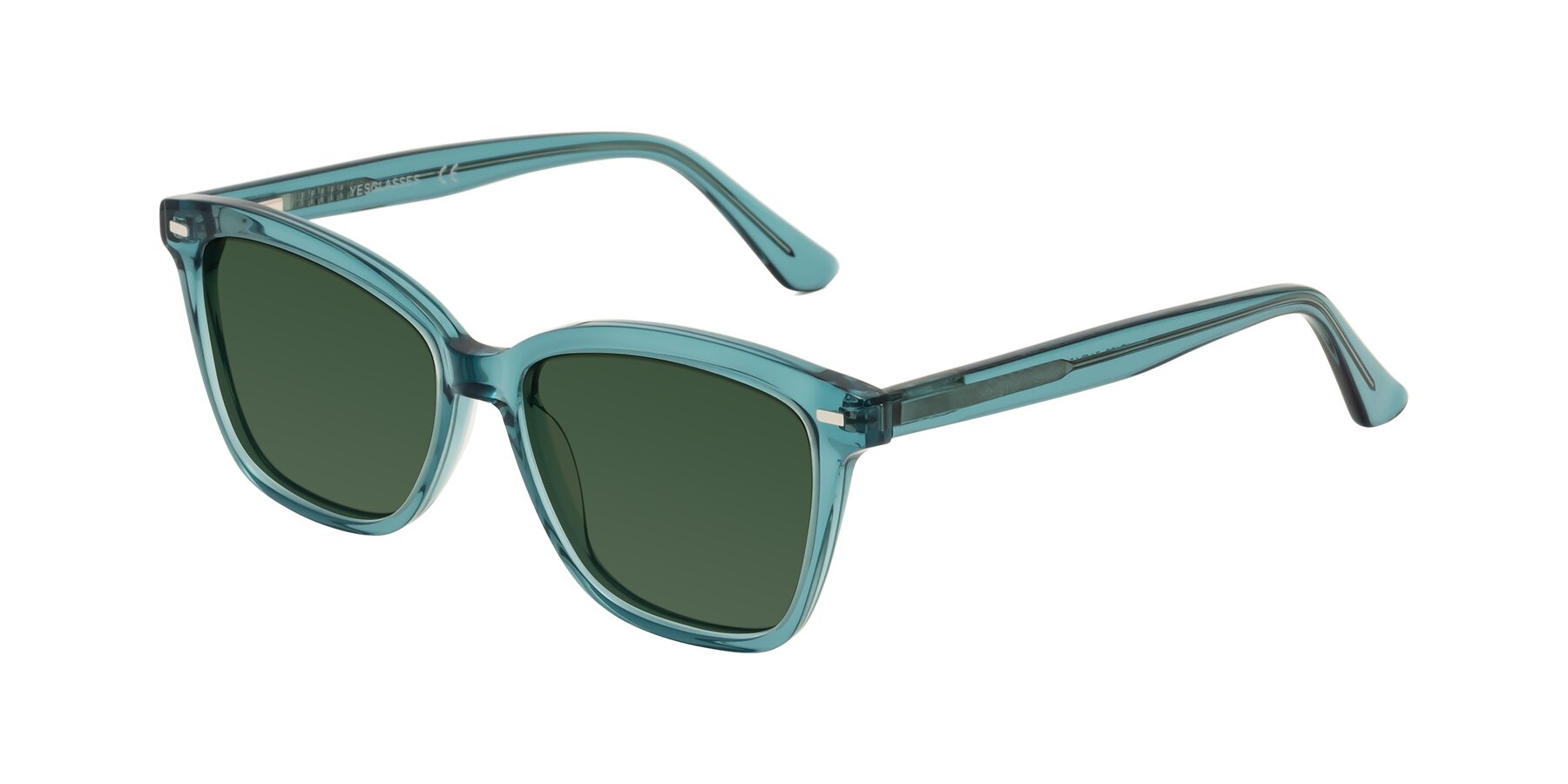 Angle of 17485 in Teal with Green Tinted Lenses