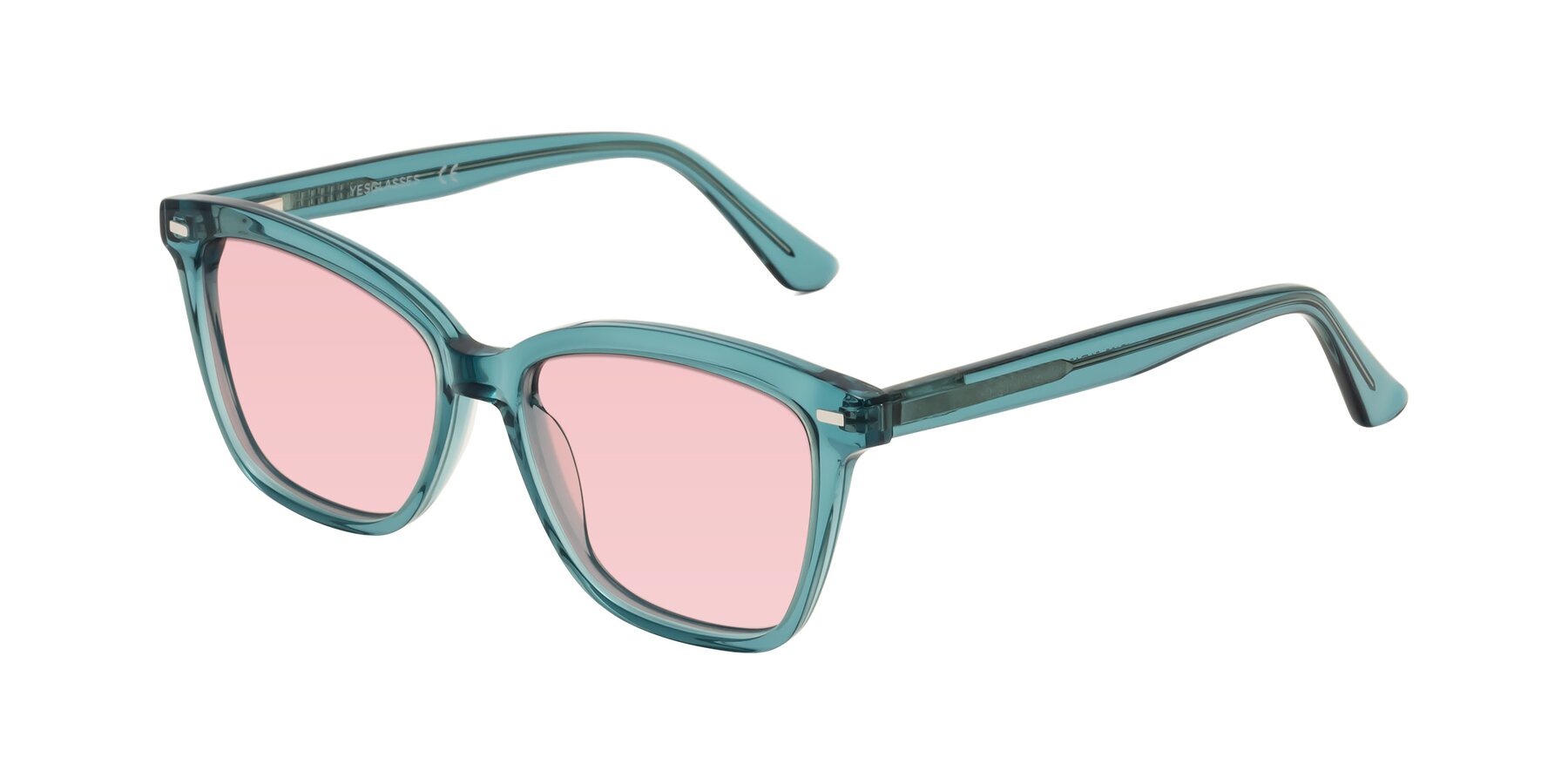 Angle of 17485 in Teal with Light Garnet Tinted Lenses