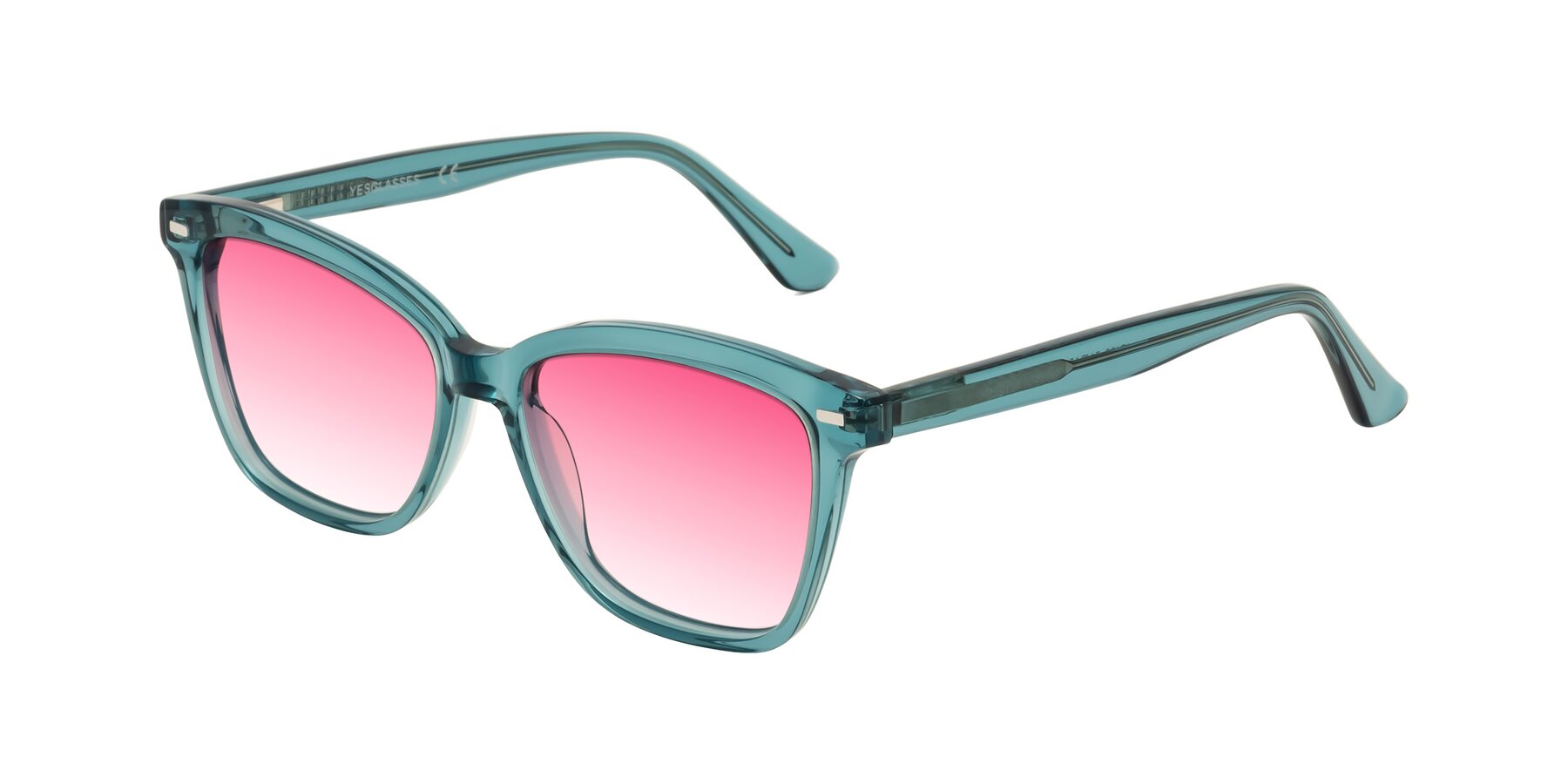 Angle of 17485 in Teal with Pink Gradient Lenses