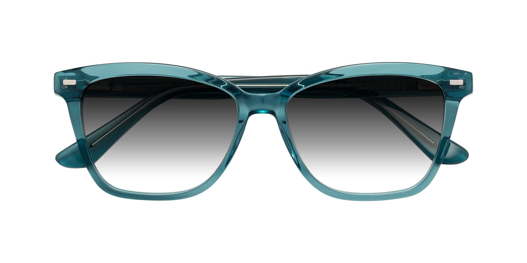 Folded Front of 17485 in Teal with Gray Gradient Lenses